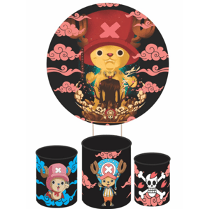 KIT CAPA PAINEL REDONDO E CILÍNDROS ANIME ONE PIECE | TECIDO PREMIUM  | VÁRIOS MODELOS.