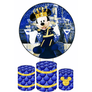 KIT CAPA PAINEL REDONDO E CILÍNDROS MICKEY | TECIDO PREMIUM  | VÁRIOS MODELOS.