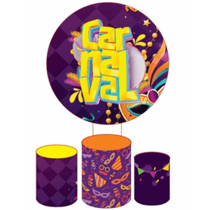 KIT CAPA PAINEL REDONDO E CILÍNDROS CARNAVAL | TECIDO PREMIUM  | VÁRIOS MODELOS.