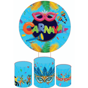 KIT CAPA PAINEL REDONDO E CILÍNDROS CARNAVAL | TECIDO PREMIUM  | VÁRIOS MODELOS.
