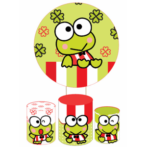 KIT CAPA PAINEL REDONDO E CILÍNDROS HELLO KITTY | TECIDO PREMIUM  | VÁRIOS MODELOS.