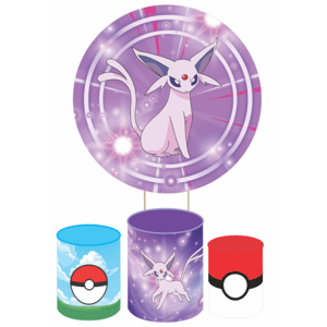 KIT CAPA PAINEL REDONDO E CILÍNDROS POKEMON | TECIDO PREMIUM  | VÁRIOS MODELOS.