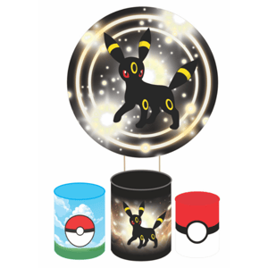 KIT CAPA PAINEL REDONDO E CILÍNDROS POKEMON | TECIDO PREMIUM  | VÁRIOS MODELOS.