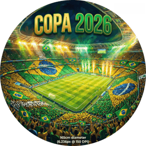 CAPA PAINEL REDONDO COPA DO MUNDO 2026 | TECIDO PREMIUM  | VÁRIOS MODELOS - 1.50X1.50M E 50X50CM