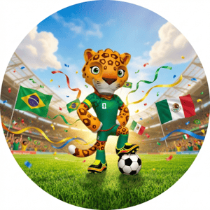 CAPA PAINEL REDONDO COPA DO MUNDO 2026 | TECIDO PREMIUM  | VÁRIOS MODELOS - 1.50X1.50M E 50X50CM