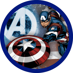 CAPA PAINEL REDONDO VINGADORES | TECIDO PREMIUM  | VÁRIOS MODELOS - 1.50X1.50M E 50X50CM