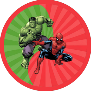 CAPA PAINEL REDONDO VINGADORES | TECIDO PREMIUM  | VÁRIOS MODELOS - 1.50X1.50M E 50X50CM