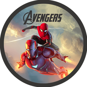 CAPA PAINEL REDONDO VINGADORES | TECIDO PREMIUM  | VÁRIOS MODELOS - 1.50X1.50M E 50X50CM