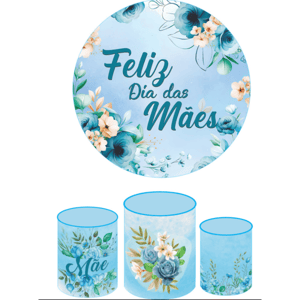 KIT CAPA PAINEL REDONDO E CILÍNDROS DIA DAS MÃES | TECIDO PREMIUM  | VÁRIOS MODELOS.