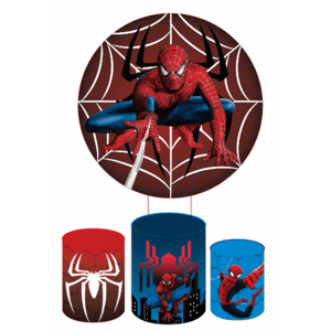 KIT CAPA PAINEL REDONDO E CILÍNDROS HOMEM ARANHA | TECIDO PREMIUM  | VÁRIOS MODELOS.