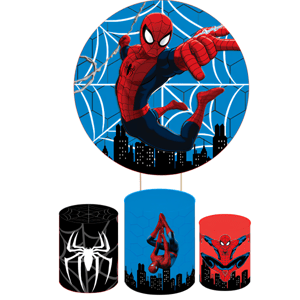 KIT CAPA PAINEL REDONDO E CILÍNDROS HOMEM ARANHA | TECIDO PREMIUM  | VÁRIOS MODELOS.