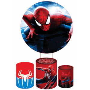 KIT CAPA PAINEL REDONDO E CILÍNDROS HOMEM ARANHA | TECIDO PREMIUM  | VÁRIOS MODELOS.