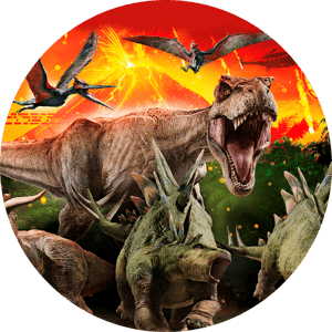 CAPA PAINEL REDONDO DINOSSAURO | TECIDO PREMIUM  | VÁRIOS MODELOS - 1.50X1.50M E 50X50CM