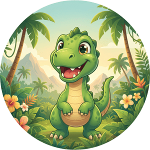 CAPA PAINEL REDONDO DINOSSAURO | TECIDO PREMIUM  | VÁRIOS MODELOS - 1.50X1.50M E 50X50CM