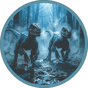 CAPA PAINEL REDONDO DINOSSAURO | TECIDO PREMIUM  | VÁRIOS MODELOS - 1.50X1.50M E 50X50CM