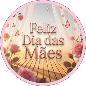 CAPA PAINEL REDONDO DIA DAS MÃES | TECIDO PREMIUM  | VÁRIOS MODELOS - 1.50X1.50M E 50X50CM