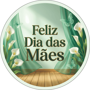 CAPA PAINEL REDONDO DIA DAS MÃES | TECIDO PREMIUM  | VÁRIOS MODELOS - 1.50X1.50M E 50X50CM