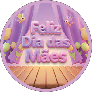 CAPA PAINEL REDONDO DIA DAS MÃES | TECIDO PREMIUM  | VÁRIOS MODELOS - 1.50X1.50M E 50X50CM