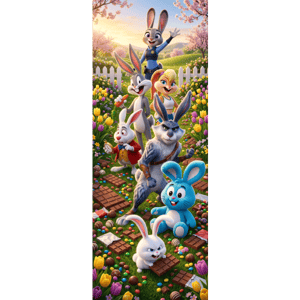 CAPA PAINEL PORTA PÁSCOA COELHO| TECIDO PREMIUM  | VÁRIOS MODELOS - 85cm x 2.10M