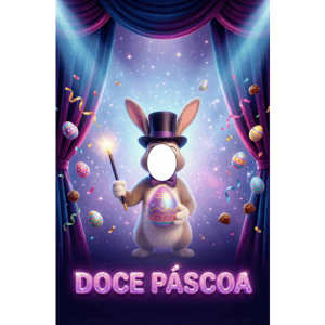 CAPA FUNDO INTERATIVO PÁSCOA COELHO | TECIDO PREMIUM  | VÁRIOS MODELOS - 1.50X2.20M