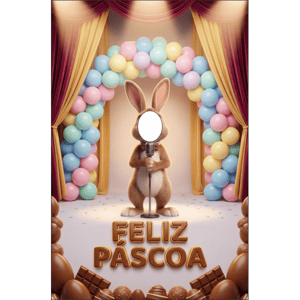 CAPA FUNDO INTERATIVO PÁSCOA COELHO | TECIDO PREMIUM  | VÁRIOS MODELOS - 1.50X2.20M