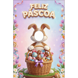 CAPA FUNDO INTERATIVO PÁSCOA COELHO | TECIDO PREMIUM  | VÁRIOS MODELOS - 1.50X2.20M