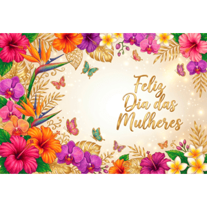 CAPA FUNDO FOTOGRÁFICO HORIZONTAL DIA DAS MULHERES | TECIDO PREMIUM  | VÁRIOS MODELOS - 2.20X1.50M