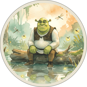 CAPA PAINEL REDONDO SHREK | TECIDO PREMIUM  | VÁRIOS MODELOS - 1.50X1.50M E 50X50CM
