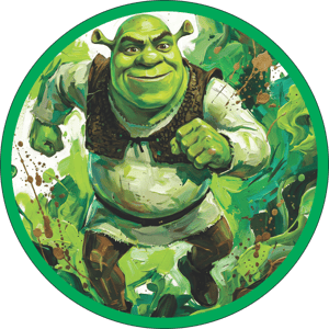 CAPA PAINEL REDONDO SHREK | TECIDO PREMIUM  | VÁRIOS MODELOS - 1.50X1.50M E 50X50CM