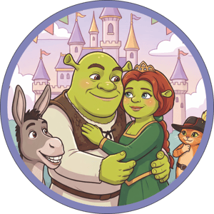 CAPA PAINEL REDONDO SHREK | TECIDO PREMIUM  | VÁRIOS MODELOS - 1.50X1.50M E 50X50CM