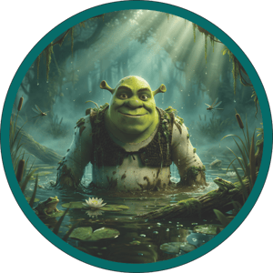 CAPA PAINEL REDONDO SHREK | TECIDO PREMIUM  | VÁRIOS MODELOS - 1.50X1.50M E 50X50CM