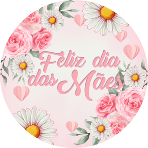 CAPA PAINEL REDONDO DIA DAS MÃES | TECIDO PREMIUM  | VÁRIOS MODELOS - 1.50X1.50M E 50X50CM