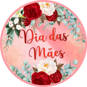 CAPA PAINEL REDONDO DIA DAS MÃES | TECIDO PREMIUM  | VÁRIOS MODELOS - 1.50X1.50M E 50X50CM