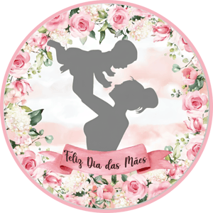 CAPA PAINEL REDONDO DIA DAS MÃES | TECIDO PREMIUM  | VÁRIOS MODELOS - 1.50X1.50M E 50X50CM