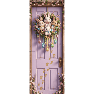 CAPA PAINEL PORTA PÁSCOA COELHO| TECIDO PREMIUM  | VÁRIOS MODELOS - 85cm x 2.10M