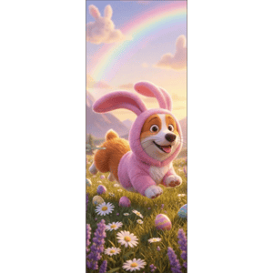 CAPA PAINEL PORTA PÁSCOA CACHORRINHO | TECIDO PREMIUM  | VÁRIOS MODELOS - 85cm x 2.10M