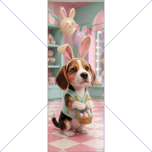 CAPA PAINEL PORTA PÁSCOA CACHORRINHO | TECIDO PREMIUM  | VÁRIOS MODELOS - 85cm x 2.10M