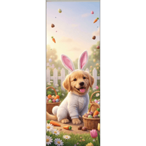 CAPA PAINEL PORTA PÁSCOA CACHORRINHO | TECIDO PREMIUM  | VÁRIOS MODELOS - 85cm x 2.10M