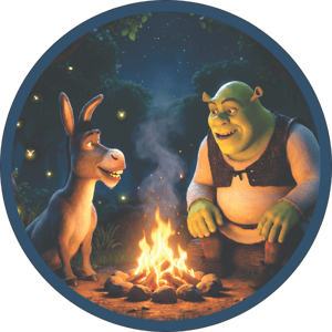 CAPA PAINEL REDONDO SHREK | TECIDO PREMIUM  | VÁRIOS MODELOS - 1.50X1.50M E 50X50CM