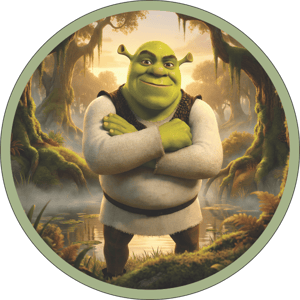 CAPA PAINEL REDONDO SHREK | TECIDO PREMIUM  | VÁRIOS MODELOS - 1.50X1.50M E 50X50CM