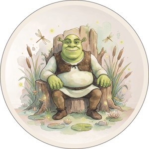 CAPA PAINEL REDONDO SHREK | TECIDO PREMIUM  | VÁRIOS MODELOS - 1.50X1.50M E 50X50CM