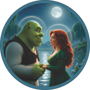 CAPA PAINEL REDONDO SHREK | TECIDO PREMIUM  | VÁRIOS MODELOS - 1.50X1.50M E 50X50CM