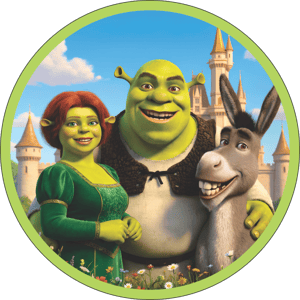 CAPA PAINEL REDONDO SHREK | TECIDO PREMIUM  | VÁRIOS MODELOS - 1.50X1.50M E 50X50CM