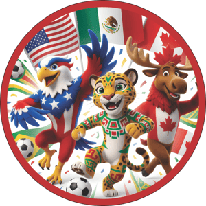 CAPA PAINEL REDONDO COPA DO MUNDO 2026 | TECIDO PREMIUM  | VÁRIOS MODELOS - 1.50X1.50M E 50X50CM