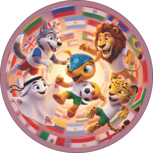 CAPA PAINEL REDONDO COPA DO MUNDO 2026 | TECIDO PREMIUM  | VÁRIOS MODELOS - 1.50X1.50M E 50X50CM