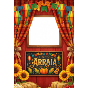 CAPA FUNDO INTERATIVO FESTA JUNINA | TECIDO PREMIUM  | VÁRIOS MODELOS - 1.50X2.20M