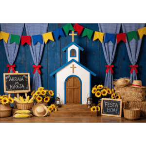 CAPA FUNDO FOTOGRÁFICO HORIZONTAL FESTA JUNINA | TECIDO PREMIUM  | VÁRIOS MODELOS - 2.20X1.50M