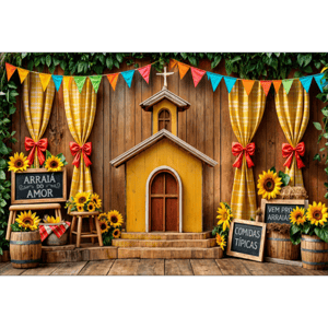 CAPA FUNDO FOTOGRÁFICO HORIZONTAL FESTA JUNINA | TECIDO PREMIUM  | VÁRIOS MODELOS - 2.20X1.50M