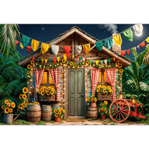 CAPA FUNDO FOTOGRÁFICO HORIZONTAL FESTA JUNINA | TECIDO PREMIUM  | VÁRIOS MODELOS - 2.20X1.50M