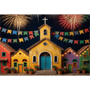 CAPA FUNDO FOTOGRÁFICO HORIZONTAL FESTA JUNINA | TECIDO PREMIUM  | VÁRIOS MODELOS - 2.20X1.50M